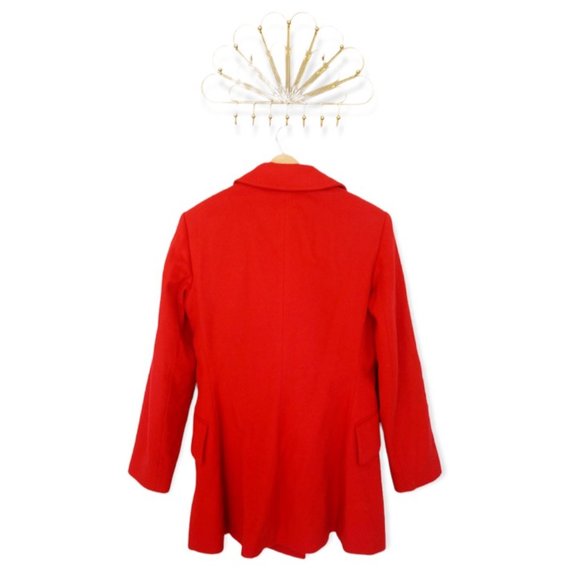 Vintage Isaac Mizrahi x Bergdorf Goodman Red Wool Double Breasted Coat - Picture 3 of 4